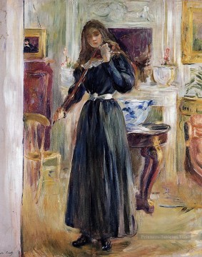 Berthe Morisot œuvres - Julie joue du violon Berthe Morisot